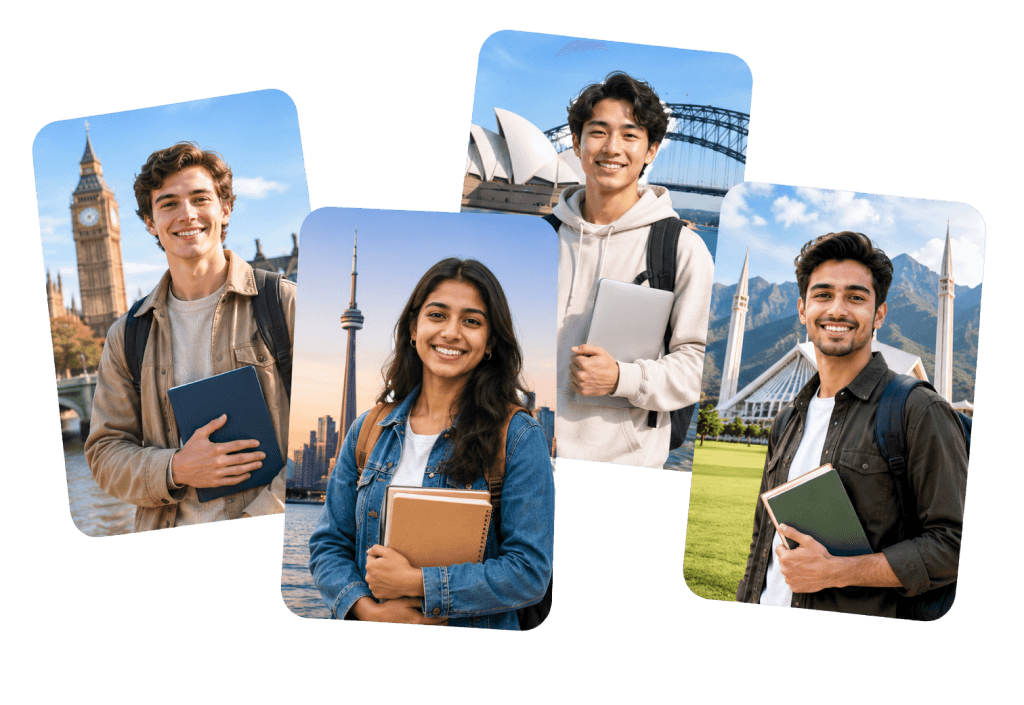 AHZ students studying abroad in the UK, Canada, Australia and Pakistan